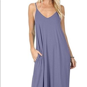 Maxi dress blue grey M